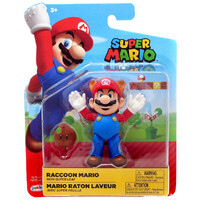 Nintendo Super Mario 4" Figure Raccoon Mario with Super Leaf 68518