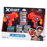 XSHOT Micro Twin Pack Dart Blasters + 8 Darts AZT3623