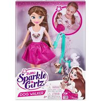 Sparkle Girlz Dog Walker Doll Set AZT10065