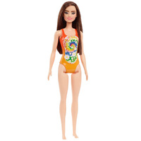 Barbie Orange Swinsuit Beach Doll DWJ99