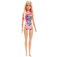 Barbie Pink Swimwuit Beach Doll DWJ99
