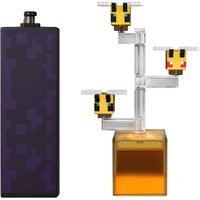 Minecraft Bees Action Figure 3.25" with 1 Build-a-Portal Piece & 1 Accessory GTP08