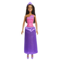 Barbie Dreamtopia Royal Doll, Brunette, Wearing Shimmery Purple Skirt And Matching Headband HGR00