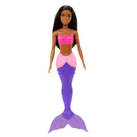 Barbie Dreamtopia Mermaid Doll With Black Hair Purple Tail HGR04