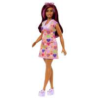 Barbie Fashionistas Doll 207 With Pink-Streaked Hair And Heart Dress FBR37**