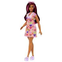 Barbie Fashionistas Doll 207 With Pink-Streaked Hair And Heart Dress FBR37