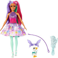 Barbie A Touch Of Magic Fairytale And Pet Glyph Doll in White HLC34