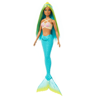 Barbie Mermaid Colourful Hair and Blue Tail Doll HRR02