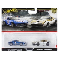 Hot Wheels Premium Car Culture 2 Pack - Custom Corvette Stingray Coupe & '69 Copo Corvette HBL96