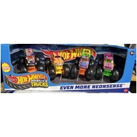 Hot Wheels Monster Trucks Even More Neonsense 4 Pack MATHLT73