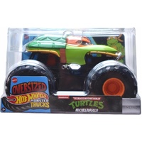 Hot Wheels Monster Trucks Oversized TMNT Michelangelo Toy Vehicle FYJ83