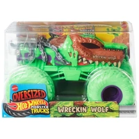 Hot Wheels Monster Trucks Oversized Wreckin' Wolf Toy Vehicle FYJ83