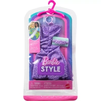 Barbie Style Fashion Clothes Floral Purple Dress MATGWD96
