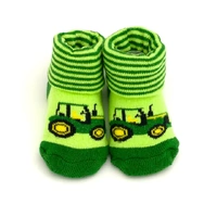John Deere Infant Tractor Cuff Booties 0-6m