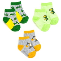John Deere Infant Shortie Socks 3pk 0-6m
