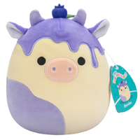 Squishmallows Little Plush 7.5" - Benito the Blueberry Cheesecake Cow SQCR06201