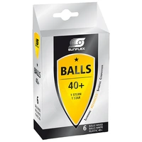 Sunflex Table Tennis Balls 1 Star 40+ White (6 Pack) 21603