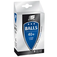 Sunflex Table Tennis Balls 3 Star 40+ White (6 Pack) 23603