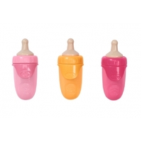 Baby Born Bottle w Cap 3 Assorted Colours - Single Supplied 832509