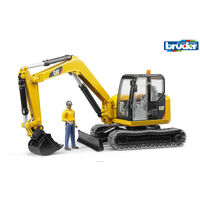 Bruder Caterpillar CAT Mini Excavator with worker 1:16 scale 02466