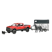 Bruder RAM 2500 Power Wagon with Horse Trailer and 1 Horse 02501