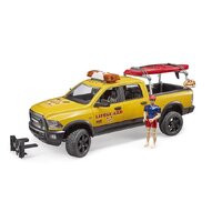 Bruder RAM 2500 Power Wagon Lifeguard with Figure, Stand Up Paddle & Light & Sound Module 02506