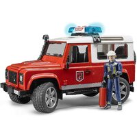 Bruder Land Rover Fire Dept Defender with Lights & Sounds 1:16 scale 02596