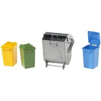 Bruder Accessories Garbage Can Set (3 small, 1 large) 02607 1:16 scale