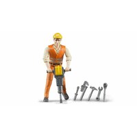 Bruderworld Construction Worker with Accessories 60020