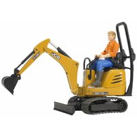 Bruder World JCB Micro Excavator 8010 CTS and Construction Worker 1:16 scale 62002