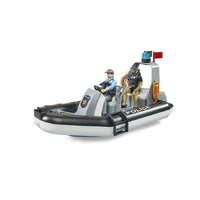 Bruder Bworld Police Boat with Figures, Beacon and Accessories 62733