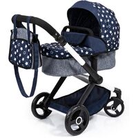 Bayer XEO Compact Dark Blue White Stars Doll Pram 17015
