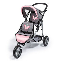 Bayer Twin Jogger Large - Grey & Pink 38133