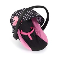 Bayer Doll Car Capsule Pink & Black with Hearts 67460