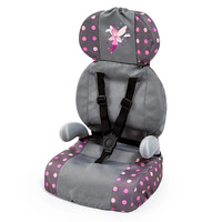 Bayer Deluxe Doll Car Booster Seat - Pink/Grey/Fairy