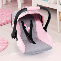 Bayer Doll Car Capsule - Light Grey & Pink with Butterfly