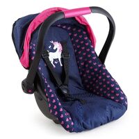 Bayer Doll Car Capsule Dark Blue with Pink Hearts