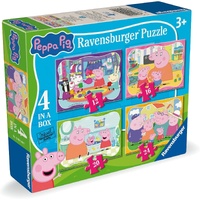 Ravensburger Peppa Pig Family Time 4 in a Box 12/16/20/24pc Jigsaw Puzzles RB04104
