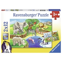 Ravensburger Animals In The Zoo 2x12pc Puzzle RB07602