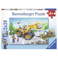 Ravensburger Diggers At Work 2x24pc Puzzle RB07802