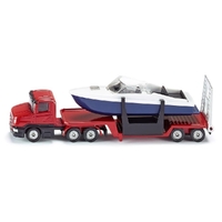 Siku Low Loader With Boat 1:87 Scale SI1613