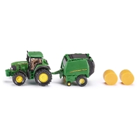 Siku John Deere Tractor with Round Baler 1:87 Scale Diecast SI1665
