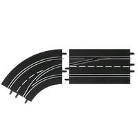 Carrera 124/132 Lane Change Curve Left Out to In Slot Car Track 30363