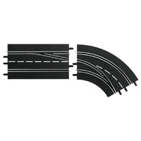 Carrera 124/132 Lane Change Curve Left Out to In Slot Car Track 30363