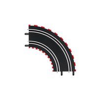 Carrera GO!!! Digital 1:43 Scale Curve 1/90° 2 Pack 61663