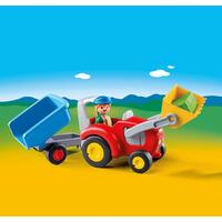 Playmobil 1.2.3 Tractor with Trailer 6964