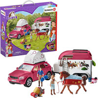 Schleich Horse Club Horse Adventures with Car and Trailer Toy Figure SC42535