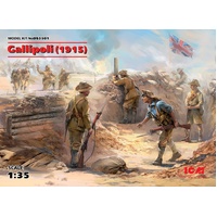 ICM Gallipoli (1915) ANZAC Infantry (4 figures), Turkish Infantry (4 figures) 1:35 Scale Model Diorama Kit ICMDS3501