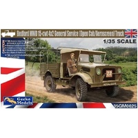 Gecko 1:35 Scale Bedford MWD 15-cwt 4x2 General Service (Open Cab/Aeroscreen) Truck Model Kit GM35025