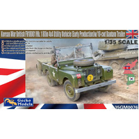 Gecko 1:35 Scale Korean War British Mk. 1 80in 4x4 Utility Vehicle (Early Production) w/10-cwt Bantam Trailer Model Kit GM35076